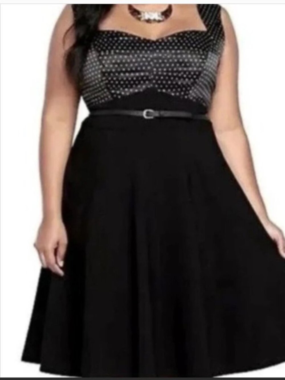 Torrid Polka Do Skater Dress Retro Midi 12